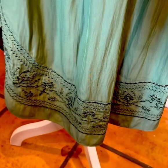 Ramy Brook Avocado/Sage Green Embroidered Hayley Midi Dress, size MEDIUM - Picture 6 of 17